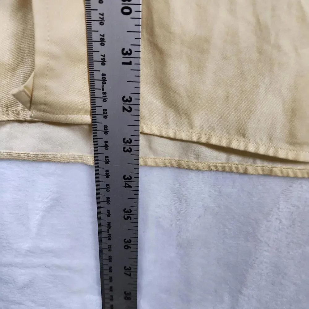 Banana Republic XXL Dress Shirt Yellow Classic Fit Non Iron 18–18.5 Button Front